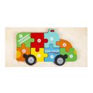 Puzzle Toy Ambulance Jigsaw de madeira para crianças de 36 meses ou mais Puzzle Toy Ambulance Jigsaw de madeira para crianças de 36 meses ou mais