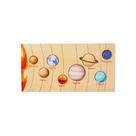 Puzzle Toy Wooden 8 planetas e 7 continentes Aprendizagem precoce