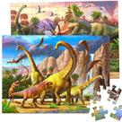 Puzzles RANSUNN Dinosaur World, 60 peças para crianças de 4 a 8 anos, pacote com 2