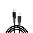 QCY Cabo Turbo de Nylon Tipo - C 60w 3A 1m Cor Preto QCY Cabo Turbo de Nylon Tipo - C 60w 3A 1m Cor Preto