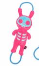 QMONSTER Puxa Corda Coelho Shock Rosa e Azul para Cães - Petta