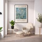 Quadr Canvas Van Gogh Flores Amendoeira 70x50cm Mold Branca