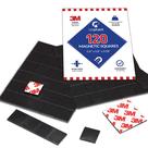 Quadrados magnéticos APPLAB 120 peças 20x20x2mm com adesivo