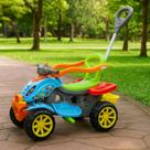 Quadriciclo Carrinho de Passeio Com Pedal Andador Infantil Com Empurrador Jipe Totoka Bebê Criança
