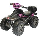 Quadriciclo Eletrico Biemme Quatry Cross 12V Preto Rosa Girl