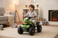 Quadriciclo Elétrico Infantil 6V Dinossauro Rex Verde Bateria Recargável Rodas Estáveis