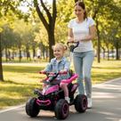 Quadriciclo Eletrico Infantil Passeio com Aro de Proteção Haste Direcionavel Som e Luz Quadriciclo Eletrico Infantil Passeio com Aro de Proteção Haste Direcionavel Som e Luz