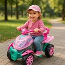 Quadriciclo Infantil Carrinho Passeio Empurrar Brinquedo Menina Menino Presente Leva Bolsa