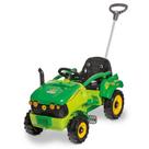Quadriciclo Infantil Carro De Passeio Andador TraCamp 2em1 Buzina Pedal Som Empurrador Aro Protetor
