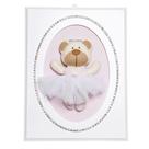 Quadrinho Balé Strass Ursa Bailarina Quarto Bebê Infantil Menina Quadrinho Balé Strass Ursa Bailarina Quarto Bebê Infantil Menina