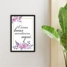 Quadro 30x20cm Frase Coisas Boas Moldura Vidro