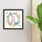Quadro 30x30cm Frase Somente Paz Floral Vidro Quadro 30x30cm Frase Somente Paz Floral Vidro