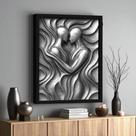 Quadro 3D "Almas Entrelaçadas"