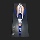 Quadro 3D Decorativo 120x50 Carro F1 FW16 WLLMS 1994 Branca/Azul G53 - Gran Belo