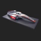 Quadro 3D Decorativo 120x50 Carro F1 MP4/23 LH Prata G53 - Gran Belo