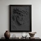 Quadro 3D "Redentor da Luz" - Quadro tridimensional de Jesus com a coroa de espinhos Quadro 3D "Redentor da Luz" - Quadro tridimensional de Jesus com a coroa de espinhos