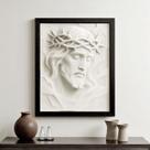 Quadro 3D "Redentor da Luz" - Quadro tridimensional de Jesus com a coroa de espinhos Quadro 3D "Redentor da Luz" - Quadro tridimensional de Jesus com a coroa de espinhos