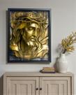 Quadro 3D "Redentor da Luz" - Quadro tridimensional de Jesus com a coroa de espinhos Quadro 3D "Redentor da Luz" - Quadro tridimensional de Jesus com a coroa de espinhos