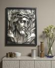 Quadro 3D "Redentor da Luz" - Quadro tridimensional de Jesus com a coroa de espinhos Quadro 3D "Redentor da Luz" - Quadro tridimensional de Jesus com a coroa de espinhos
