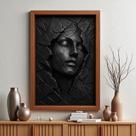 Quadro 3D "Ruptura " - Figura Feminina em forma abstrata rompe os limites da matéria