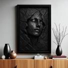 Quadro 3D "Ruptura " - Figura Feminina em forma abstrata rompe os limites da matéria