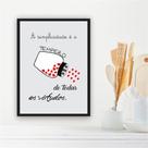 Quadro 40x30cm Frase Tempero Cozinha Moldura Vidro Quadro 40x30cm Frase Tempero Cozinha Moldura Vidro