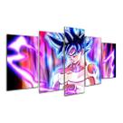 Quadro 5 Peças Anime Son Goku Instinto Superior Geek 02