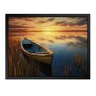 Quadro 60cm X 80cm Paisagem Barco e Lagoa Tropical Artes