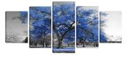 Quadro 70x150cm em Impressão Digital Árvore Azul Royal Atelier Valverde