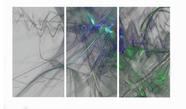 Quadro 70X150cm em Impressão Digital trio abstrato cinza e tiffany Atelier Valverde