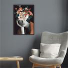 Quadro 70x50 Mulher Florida Fundo Preto Canvas