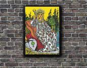 Quadro A Imperatriz do Tarô com Moldura e Acetato Tamanho A3