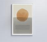 Quadro abstrato circulo e linhas Quadro abstrato circulo e linhas