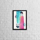 Quadro Abstrato Colors II 24x18cm - com vidro