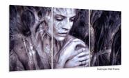 Quadro Abstrato Composição Mulher Para Sala Escritórios 120x60