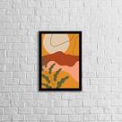 Quadro Abstrato Figurativo Nature 33x24cm - com vidro