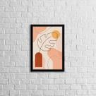 Quadro Abstrato Figurativo Vaso Forma III 33x24cm - com vidro