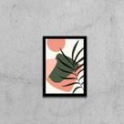 Quadro Abstrato Figurativo Vaso Forma IV 45x34cm - com vidro