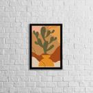 Quadro Abstrato Figurativo Vaso I 33x24cm - com vidro