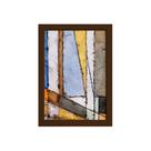 Quadro Abstrato Geométrico Colorido Moldura Marrom 33x43cm Quadro Abstrato Geométrico Colorido Moldura Marrom 33x43cm