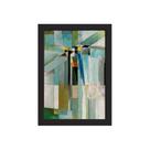 Quadro Abstrato Geométrico Pintura Moldura Preta 33x43cm Quadro Abstrato Geométrico Pintura Moldura Preta 33x43cm