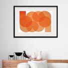 Quadro Abstrato Moderno Laranja - 60x48cm