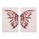 Quadro Abstrato Moderno Rose Gold Butterfly Mosaico Grande Para Sala Quarto Hall - Bimper Quadro Abstrato Moderno Rose Gold Butterfly Mosaico Grande Para Sala Quarto Hall - Bimper