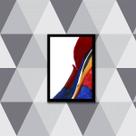 Quadro Abstrato Multicolorido I 45x34cm - com vidro