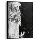 Quadro Abstrato Preto e Branco - Dualidade das Texturas Contrastantes Quadro Abstrato Preto e Branco - Dualidade das Texturas Contrastantes
