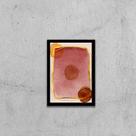 Quadro Abstrato Tons Marsala I 24x18cm - com vidro