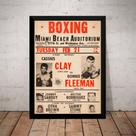Quadro Academia Boxe Cartaz Retro Luta Muhammad Ali Vintage Quadro Academia Boxe Cartaz Retro Luta Muhammad Ali Vintage
