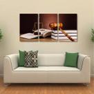 Quadro Advocacia Direito Decorativo Em Tecido 3 Peças 1Resul