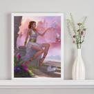 Quadro Afrodite- Deusa Do Amor E Da Beleza 33x24cm - com vidro