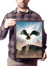 Quadro Águia Céu Proteção Espiritual Poder De Deus